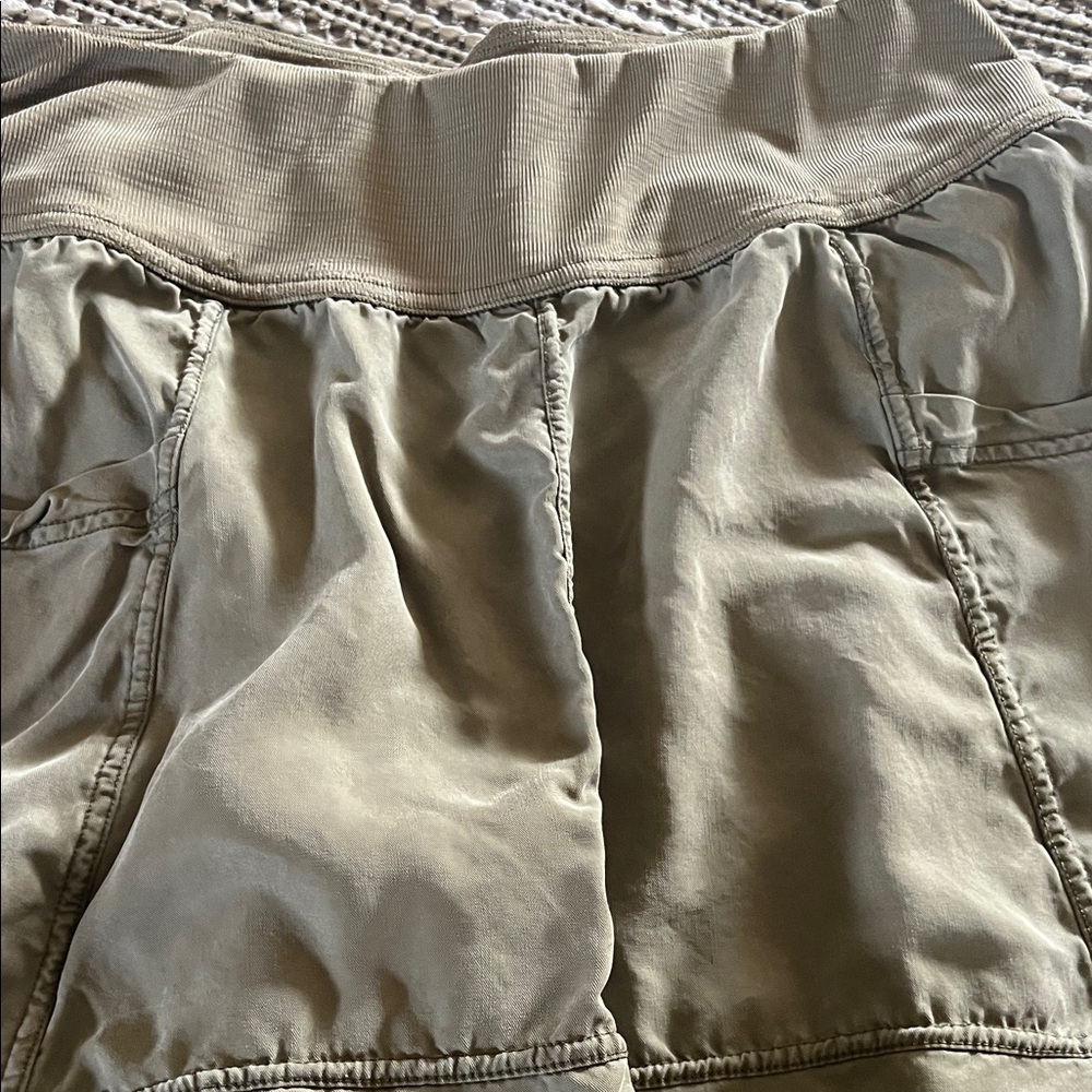 Free People Olive Green Cargo Jogger Pants - Picture 2 of 3